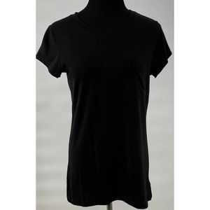 Shrinking Violet Womens Black Stretch Pocket Shirt Size Medium